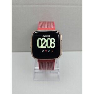 Fitbit Versa FB504 Smartwatch Fitness Heart Rate Bluetooth Extr Bands No Charger